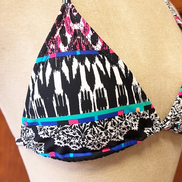 Express Bikini Swimsuit Swim Tribal Geometric String XS New - Picture 4 of 5